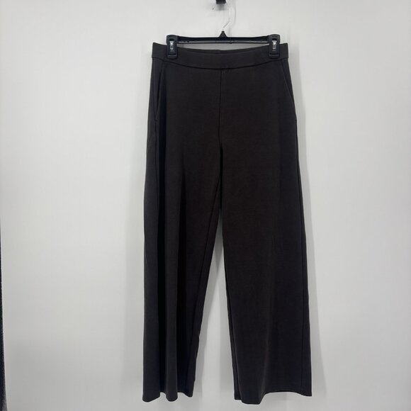 Eileen Fisher Wide Leg Pants Brown Women’s Size Small Elastic Waist High Rise - Picture 1 of 14